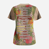 Mahalo Hawaii - Ka Pule a ka Haku Scrub Top Tropical Flowers LT7 - Polynesian Pride