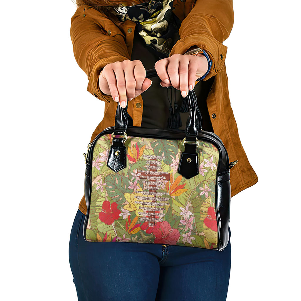 Mahalo Hawaii - ⁠Ka Pule a ka Haku Shoulder Handbag Tropical Flowers