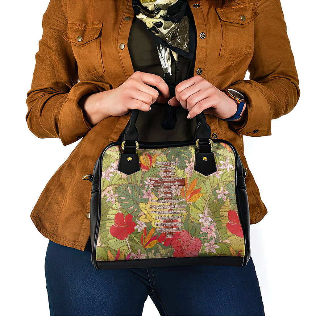Mahalo Hawaii - ⁠Ka Pule a ka Haku Shoulder Handbag Tropical Flowers