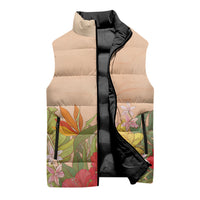 Mahalo Hawaii - Ka Pule a ka Haku Sleeveless Puffer Jacket Tropical Flowers LT7 - Polynesian Pride
