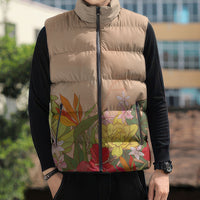 Mahalo Hawaii - Ka Pule a ka Haku Sleeveless Puffer Jacket Tropical Flowers LT7 - Polynesian Pride