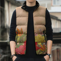 Mahalo Hawaii - Ka Pule a ka Haku Sleeveless Puffer Jacket Tropical Flowers LT7 - Polynesian Pride