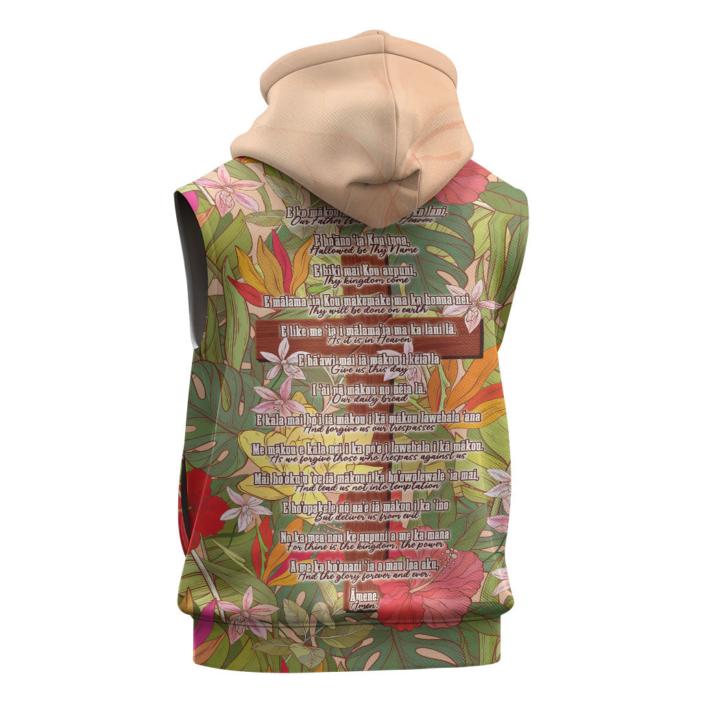 Mahalo Hawaii - Ka Pule a ka Haku Sleeveless Zip Hoodie Tropical Flowers LT7 - Polynesian Pride