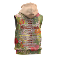 Mahalo Hawaii - Ka Pule a ka Haku Sleeveless Zip Hoodie Tropical Flowers LT7 - Polynesian Pride