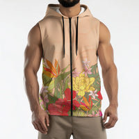 Mahalo Hawaii - Ka Pule a ka Haku Sleeveless Zip Hoodie Tropical Flowers LT7 - Polynesian Pride