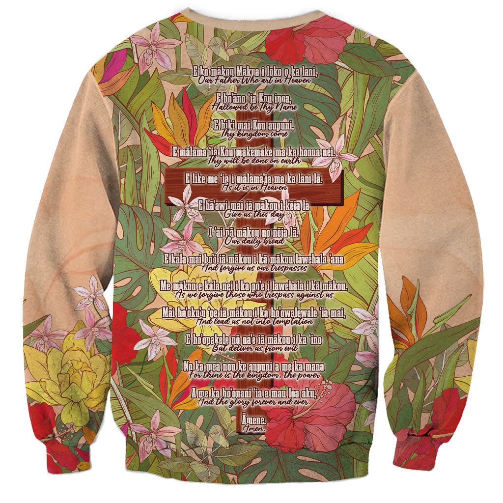 Mahalo Hawaii - Ka Pule a ka Haku Sweatshirt Tropical Flowers LT7 - Polynesian Pride