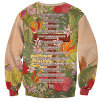 Mahalo Hawaii - Ka Pule a ka Haku Sweatshirt Tropical Flowers LT7 - Polynesian Pride