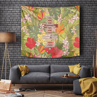 Mahalo Hawaii - Ka Pule a ka Haku Tapestry Tropical Flowers LT7 Coral Pink - Polynesian Pride
