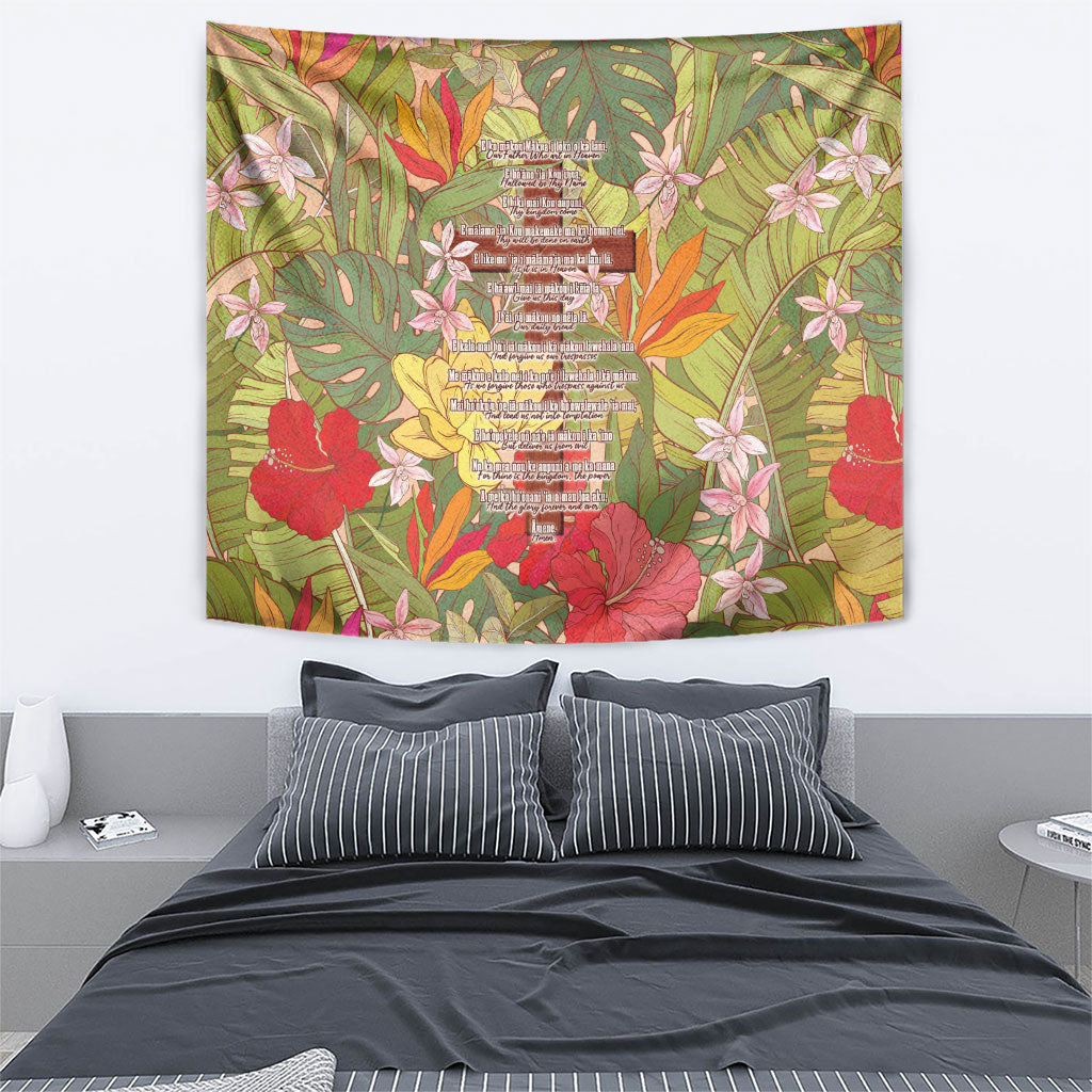 Mahalo Hawaii - Ka Pule a ka Haku Tapestry Tropical Flowers LT7 - Polynesian Pride