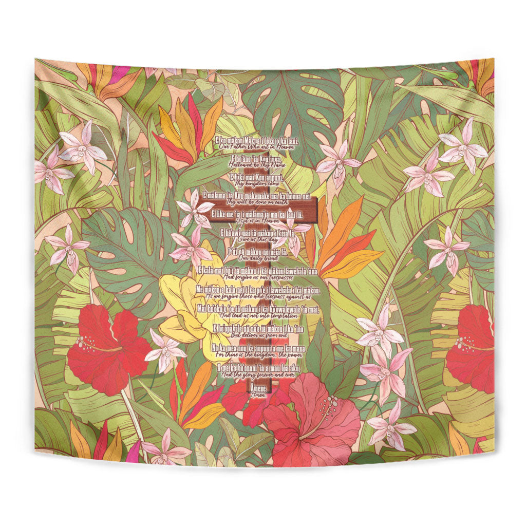 Mahalo Hawaii - Ka Pule a ka Haku Tapestry Tropical Flowers LT7 - Polynesian Pride
