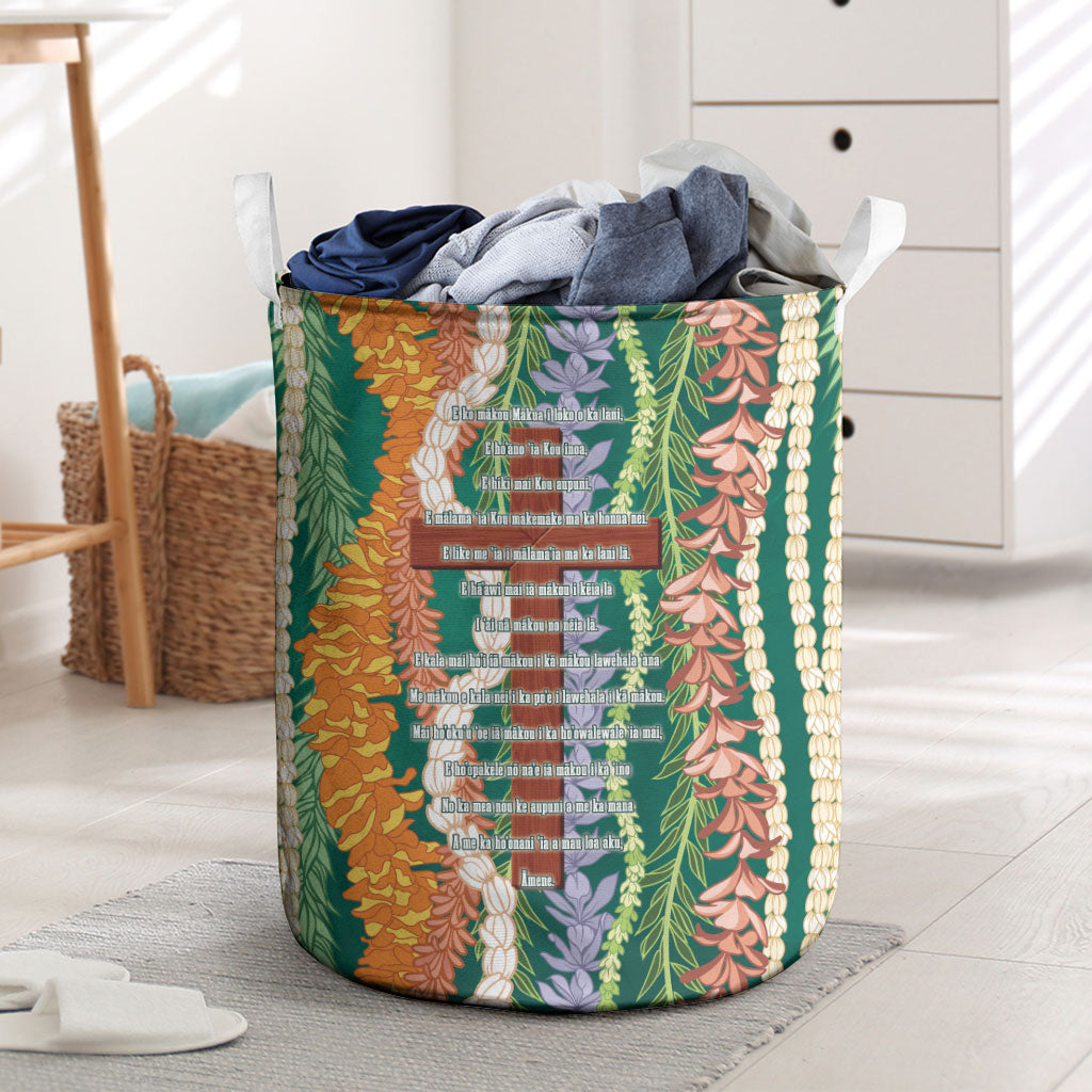Mahalo Hawaii - ⁠Ka Pule a ka Haku Laundry Basket Mixed Lei