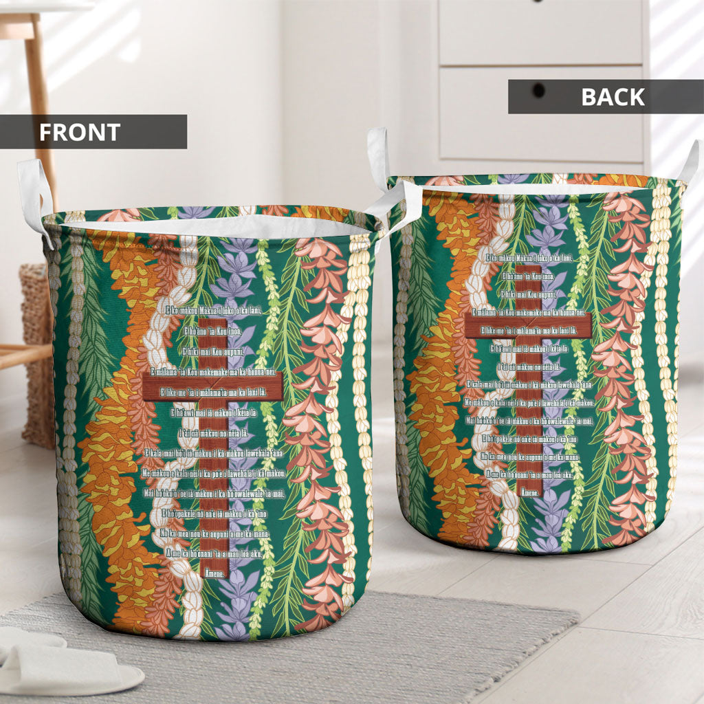 Mahalo Hawaii - ⁠Ka Pule a ka Haku Laundry Basket Mixed Lei