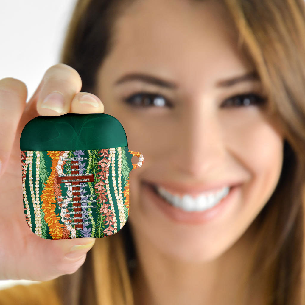 Mahalo Hawaii - ⁠Ka Pule a ka Haku AirPods Case Mixed Lei