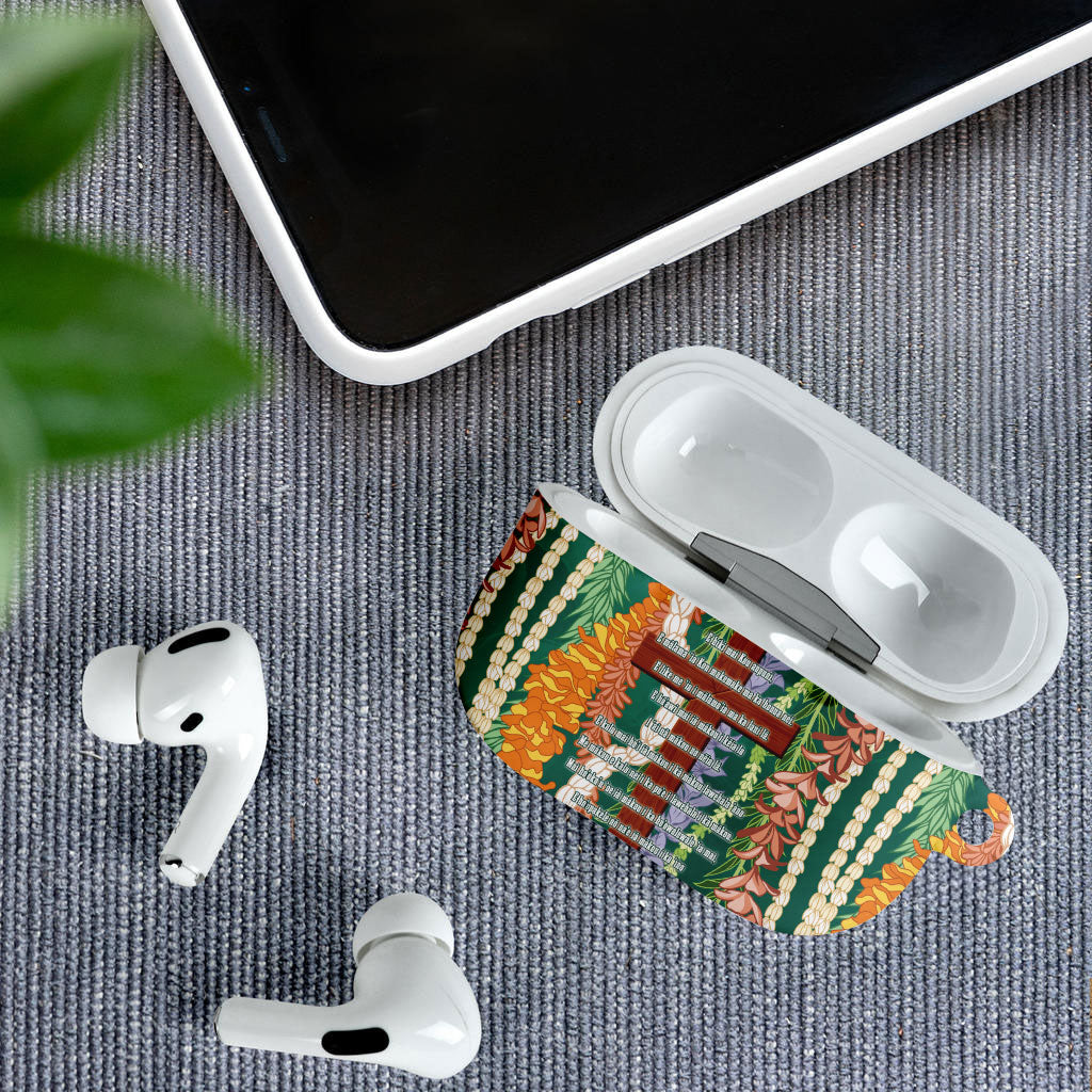 Mahalo Hawaii - ⁠Ka Pule a ka Haku AirPods Case Mixed Lei