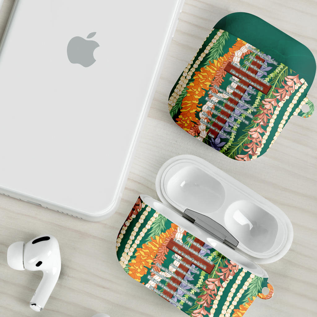 Mahalo Hawaii - ⁠Ka Pule a ka Haku AirPods Case Mixed Lei