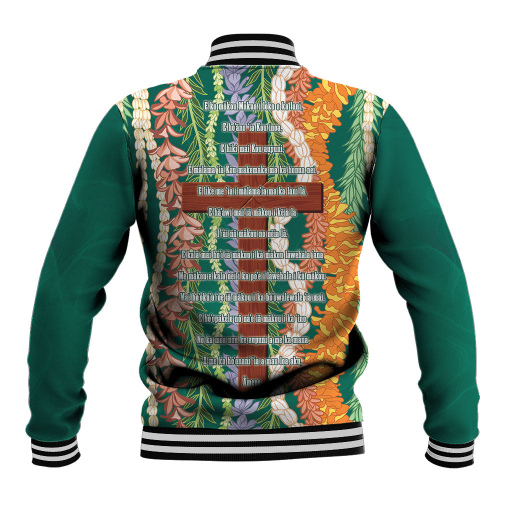 Mahalo Hawaii - Ka Pule a ka Haku Baseball Jacket Mixed Lei LT7 - Polynesian Pride