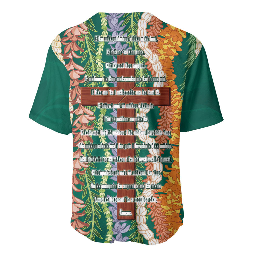 Mahalo Hawaii - ⁠Ka Pule a ka Haku Baseball Jersey Mixed Lei