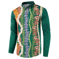 Mahalo Hawaii - Ka Pule a ka Haku Button Sweatshirt Mixed Lei LT7 - Polynesian Pride