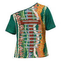Mahalo Hawaii - Ka Pule a ka Haku Cross Shoulder Shirt Mixed Lei LT7 - Polynesian Pride