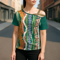 Mahalo Hawaii - Ka Pule a ka Haku Cross Shoulder Shirt Mixed Lei LT7 - Polynesian Pride