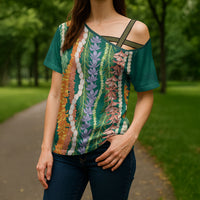 Mahalo Hawaii - Ka Pule a ka Haku Cross Shoulder Shirt Mixed Lei LT7 - Polynesian Pride