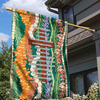 Mahalo Hawaii - ⁠Ka Pule a ka Haku Garden Flag Mixed Lei