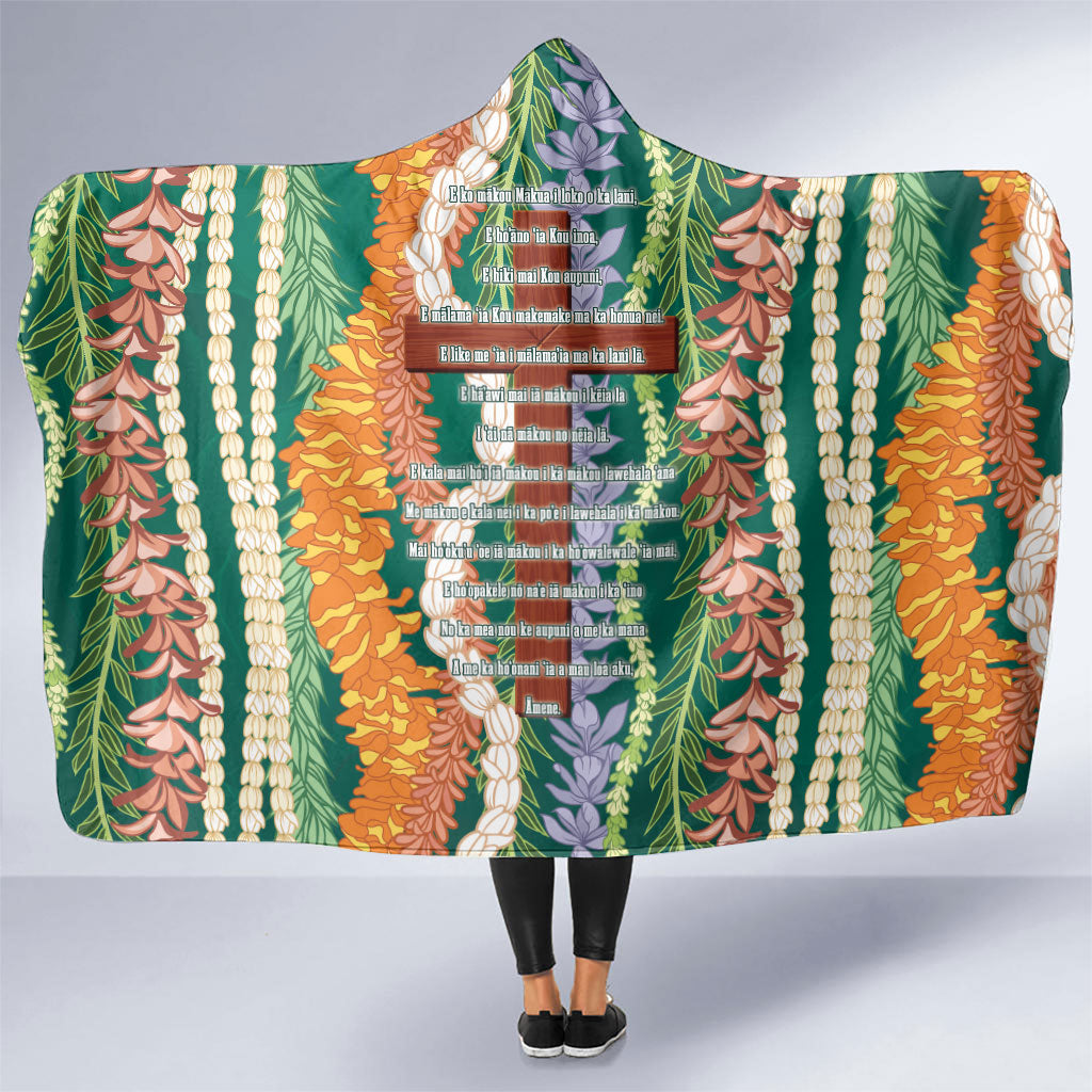 Mahalo Hawaii - ⁠Ka Pule a ka Haku Hooded Blanket Mixed Lei
