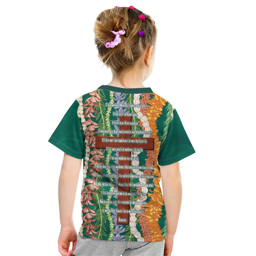 Mahalo Hawaii - Ka Pule a ka Haku Kid T Shirt Mixed Lei LT7 - Polynesian Pride