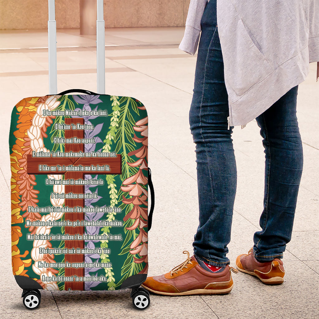 Mahalo Hawaii - ⁠Ka Pule a ka Haku Luggage Cover Mixed Lei