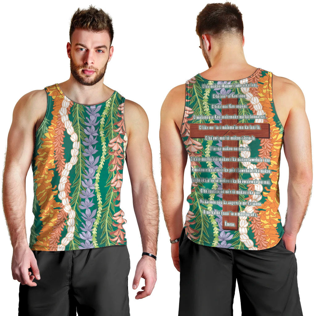 Mahalo Hawaii - Ka Pule a ka Haku Men Tank Top Mixed Lei LT7 - Polynesian Pride
