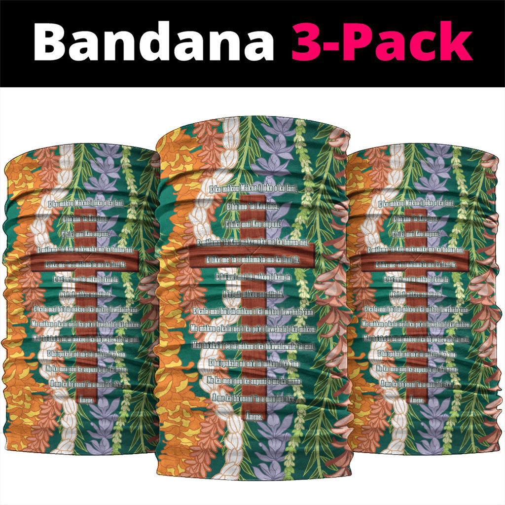 Mahalo Hawaii - ⁠Ka Pule a ka Haku Neck Gaiter Mixed Lei