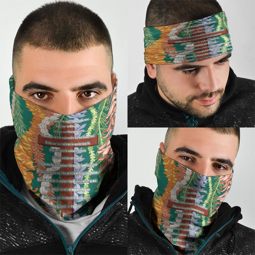 Mahalo Hawaii - ⁠Ka Pule a ka Haku Neck Gaiter Mixed Lei
