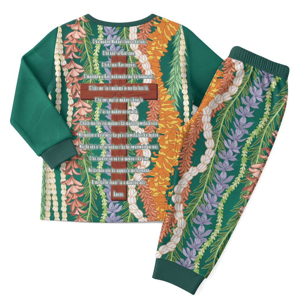 Mahalo Hawaii - ⁠Ka Pule a ka Haku Christmas Pajama Set Mixed Lei