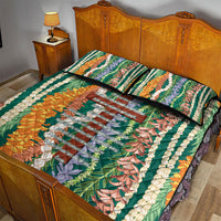 Mahalo Hawaii - ⁠Ka Pule a ka Haku Quilt Bed Set Mixed Lei