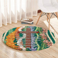 Mahalo Hawaii - ⁠Ka Pule a ka Haku Round Carpet Mixed Lei