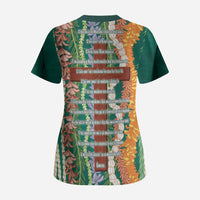 Mahalo Hawaii - Ka Pule a ka Haku Scrub Top Mixed Lei LT7 - Polynesian Pride