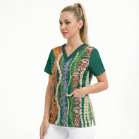 Mahalo Hawaii - Ka Pule a ka Haku Scrub Top Mixed Lei LT7 - Polynesian Pride