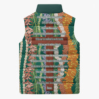 Mahalo Hawaii - Ka Pule a ka Haku Sleeveless Puffer Jacket Mixed Lei LT7 - Polynesian Pride