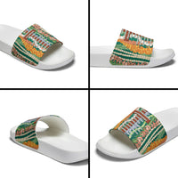 Mahalo Hawaii - Ka Pule a ka Haku Slide Sandals Mixed Lei LT7 - Polynesian Pride