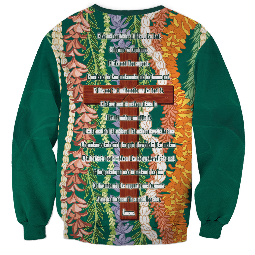 Mahalo Hawaii - Ka Pule a ka Haku Sweatshirt Mixed Lei LT7 - Polynesian Pride