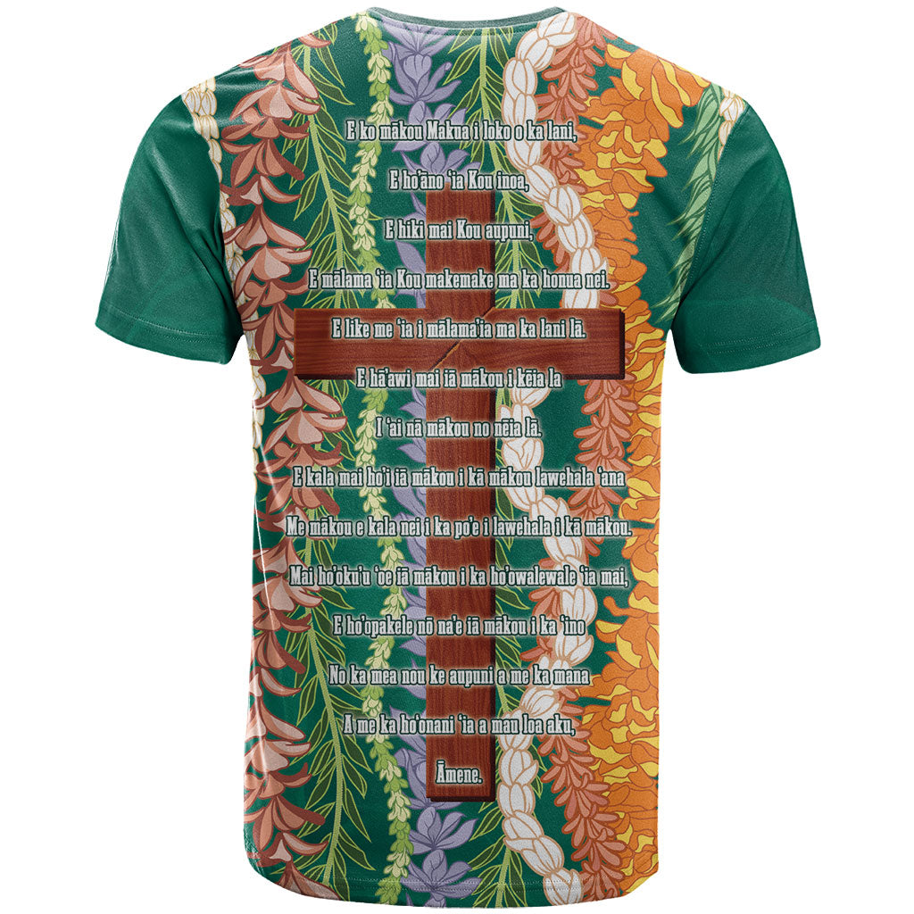 Mahalo Hawaii - Ka Pule a ka Haku T Shirt Mixed Lei LT7 - Polynesian Pride