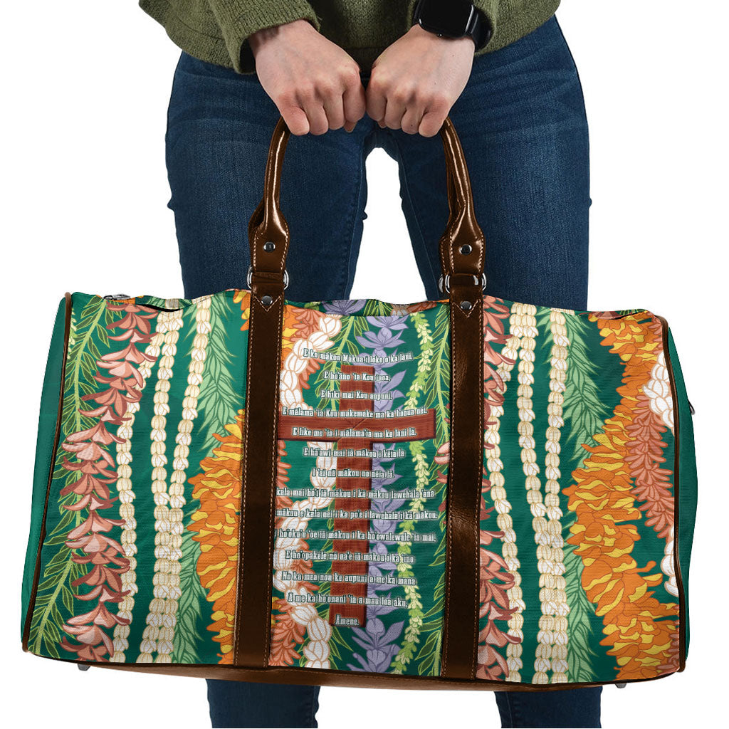 Mahalo Hawaii - ⁠Ka Pule a ka Haku Travel Bag Mixed Lei