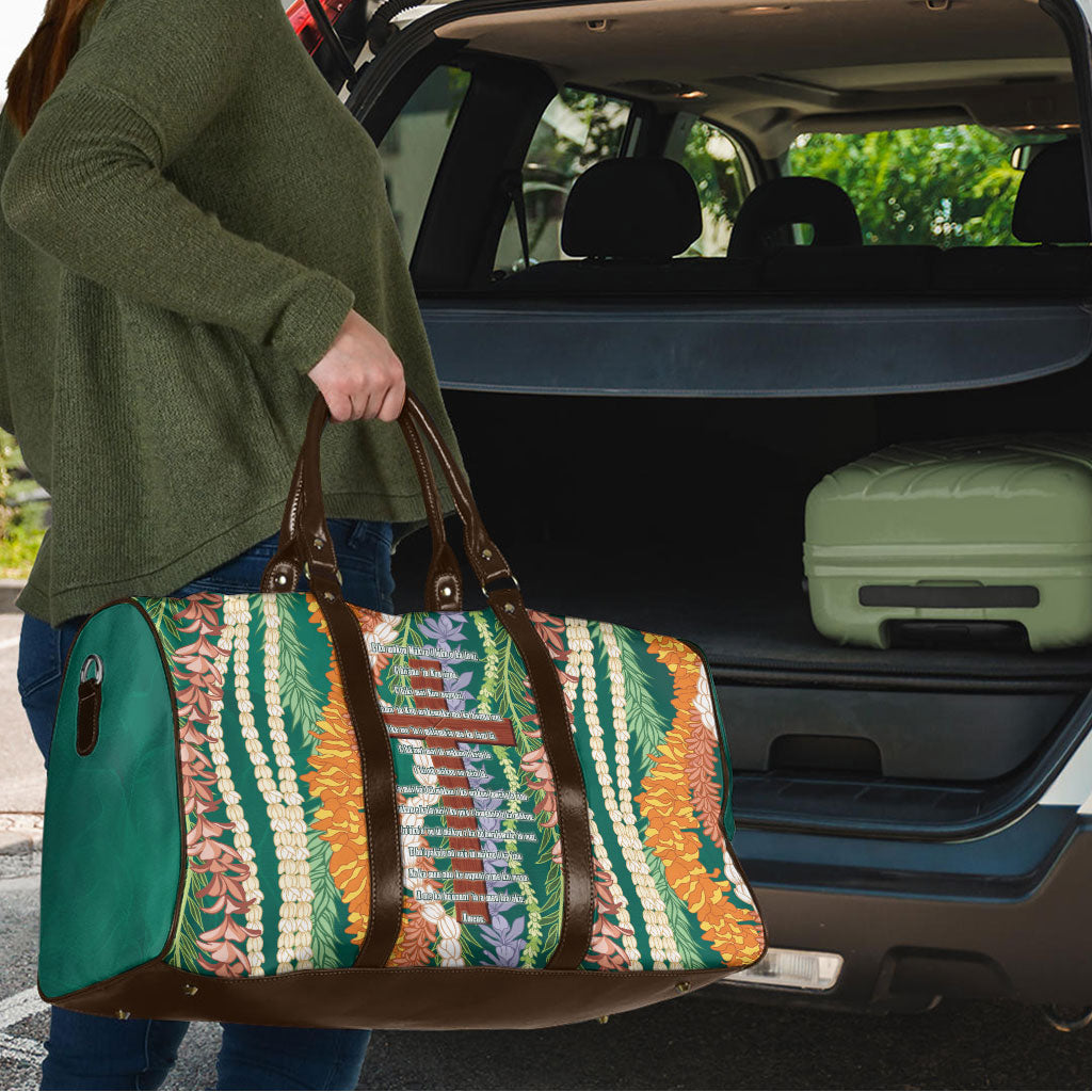 Mahalo Hawaii - ⁠Ka Pule a ka Haku Travel Bag Mixed Lei