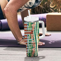 Mahalo Hawaii - Ka Pule a ka Haku Tumbler With Handle Mixed Lei LT7 - Polynesian Pride