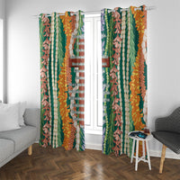 Mahalo Hawaii - ⁠Ka Pule a ka Haku Window Curtain Mixed Lei