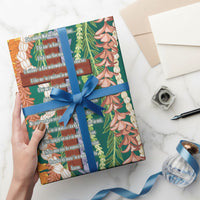 Mahalo Hawaii - The Lord's Prayers Wrapping Paper Mixed Lei LT7 - Polynesian Pride