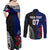 Personalised New Zealand Vs Samoa Rugby Couples Matching Off Shoulder Maxi Dress and Long Sleeve Button Shirts Go Champions LT7 - Polynesian Pride