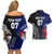 Personalised New Zealand Vs Samoa Rugby Couples Matching Off Shoulder Short Dress and Hawaiian Shirt Go Champions LT7 - Polynesian Pride