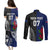 Personalised New Zealand Vs Samoa Rugby Couples Matching Puletasi Dress and Long Sleeve Button Shirts Go Champions LT7 - Polynesian Pride