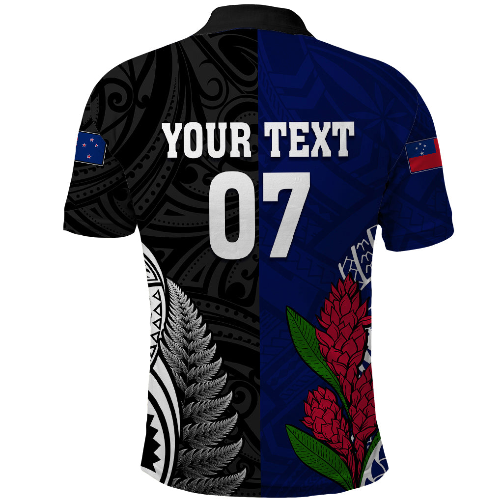 Personalised New Zealand Vs Samoa Rugby Polo Shirt Go Champions LT7